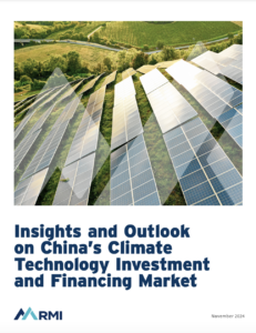 Insights and Outlook on China’s Climate Technology Investment and Financing Market